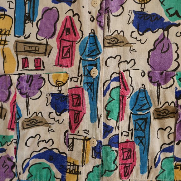 Vintage Cherokee Patterned Short Sleeve Button Down - Picture 10 of 11